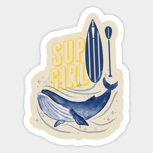 Sup board girl Sticker by Olivka Maestro